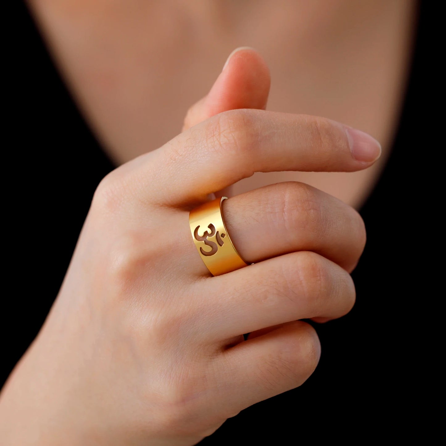 Unisex Om Aum Symbol Jewellery Ring The Clothing Company Sydney