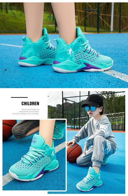 Kids Children‘s Basketball Shoes Non-slip Breathable Basketball Training Sneakers Lace-up Boys Girls Basketball Boots Athletic Shoes The Clothing Company Sydney