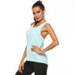 Women's Yoga Shirts Solid Sports Wear Fitness Gym Clothing Fit Top Workout Training Crop Tops Sleeveless Blouse T-shirts Quick Dry Top