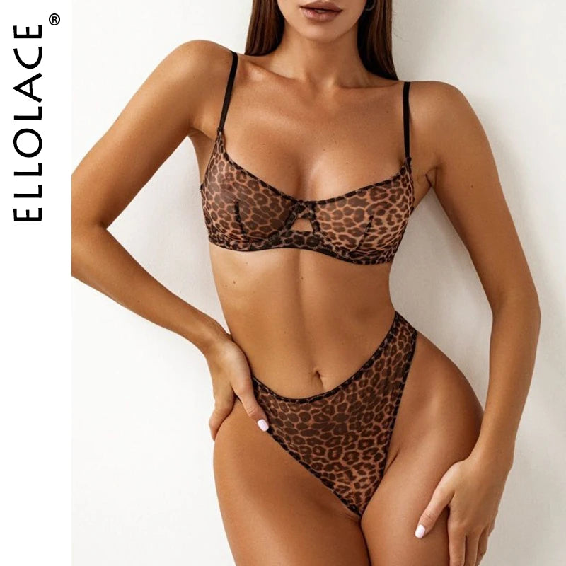 Seamless Bra Set See Through Lingerie Outfit Fine Lace Underwear Intimate 2 Piece Set