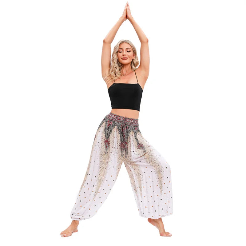 Boho Yoga Pants Women Hippie Harem Printed Dye High Waist Beach Wear The Clothing Company Sydney