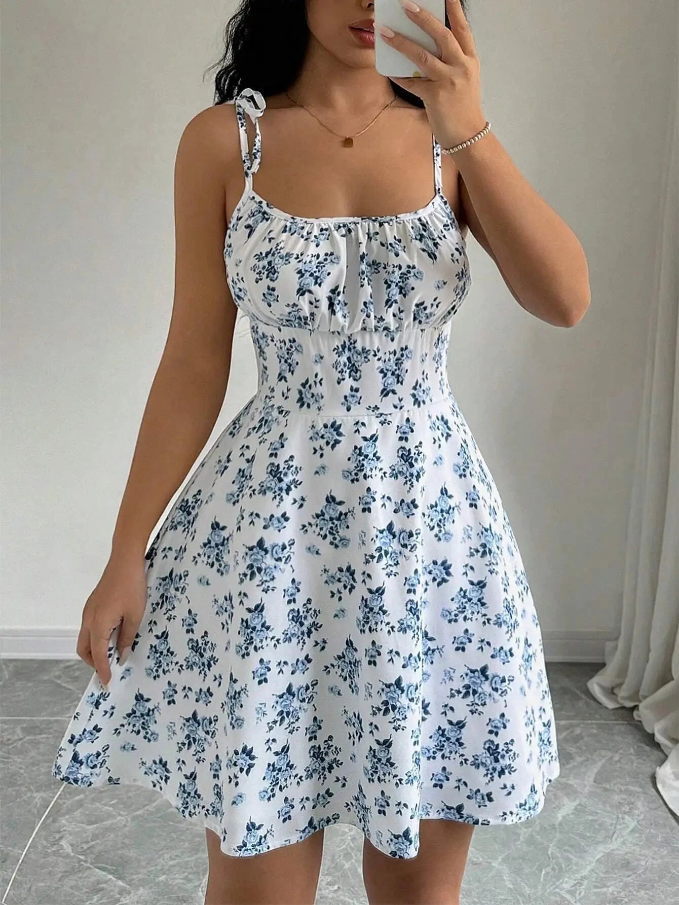 Women's Summer Floral Spaghetti Strap Beach Short Mini Dress The Clothing Company Sydney