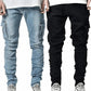 Men's Street Elastic Jeans Denim Cargo Pants Wash Solid Colour Multi Pockets Casual Mid Waist Trousers Slim Fit Daily Wear Joggers The Clothing Company Sydney