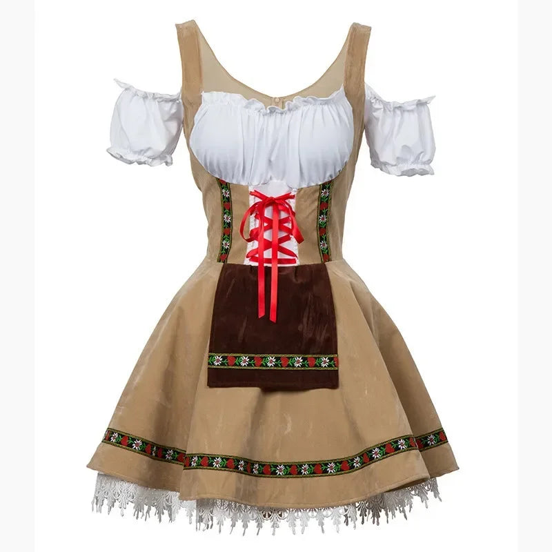 Oktoberfest Costume for Women German Bavarian Traditional Dirndl Dress Octoberfest Festival Costume