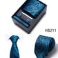 4 Piece Tie Handkerchief Cufflink Set For Men Necktie Holiday Gift Box Blue Gold Suit Accessories Slim Wedding Set The Clothing Company Sydney