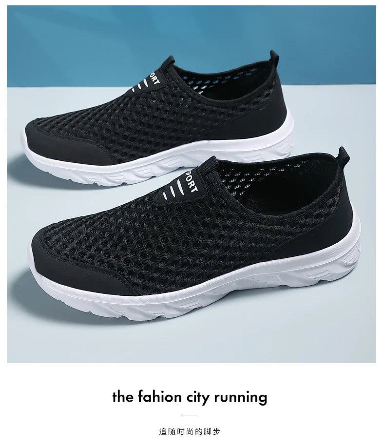 Lightweight Casual Breathable Slip on Male Casual Sneakers Anti-slip Men's Flats Outdoor Walking Shoes