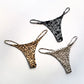 Cotton Leopard G String Women Panties Briefs Thong Low Waist T-back Bikini Underwear Seamless Lingerie