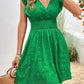 Elegant Short Summer Casual Slim Red Sleeveless Holiday Beach Dress Fashion V Neck A-line Dresses