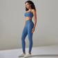 Seamless Ribbed Women's Sportswear Two Piece Yoga Set High Waist Gym Leggings Crop Top Fitness Sports Suits Acid Wash Activewear The Clothing Company Sydney