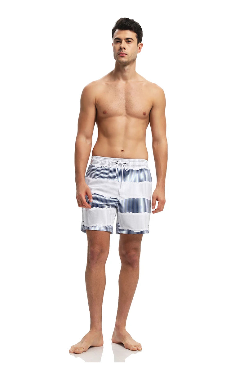 Men's Shorts Breathable Long Lining Gym Homme Quick Dry Zipper Pocket Beach Shorts Swim Trunks The Clothing Company Sydney