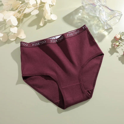Women's Seamless Cotton Briefs Women Plus Size Panties Solid Color Breathable Underwear Low Waist Soft Lingerie Undies