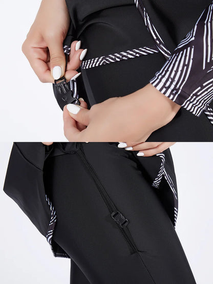 3 Piece Swimwear Women Long Sleeve Swimsuit Long Pants Top Conservative Bathing Suit