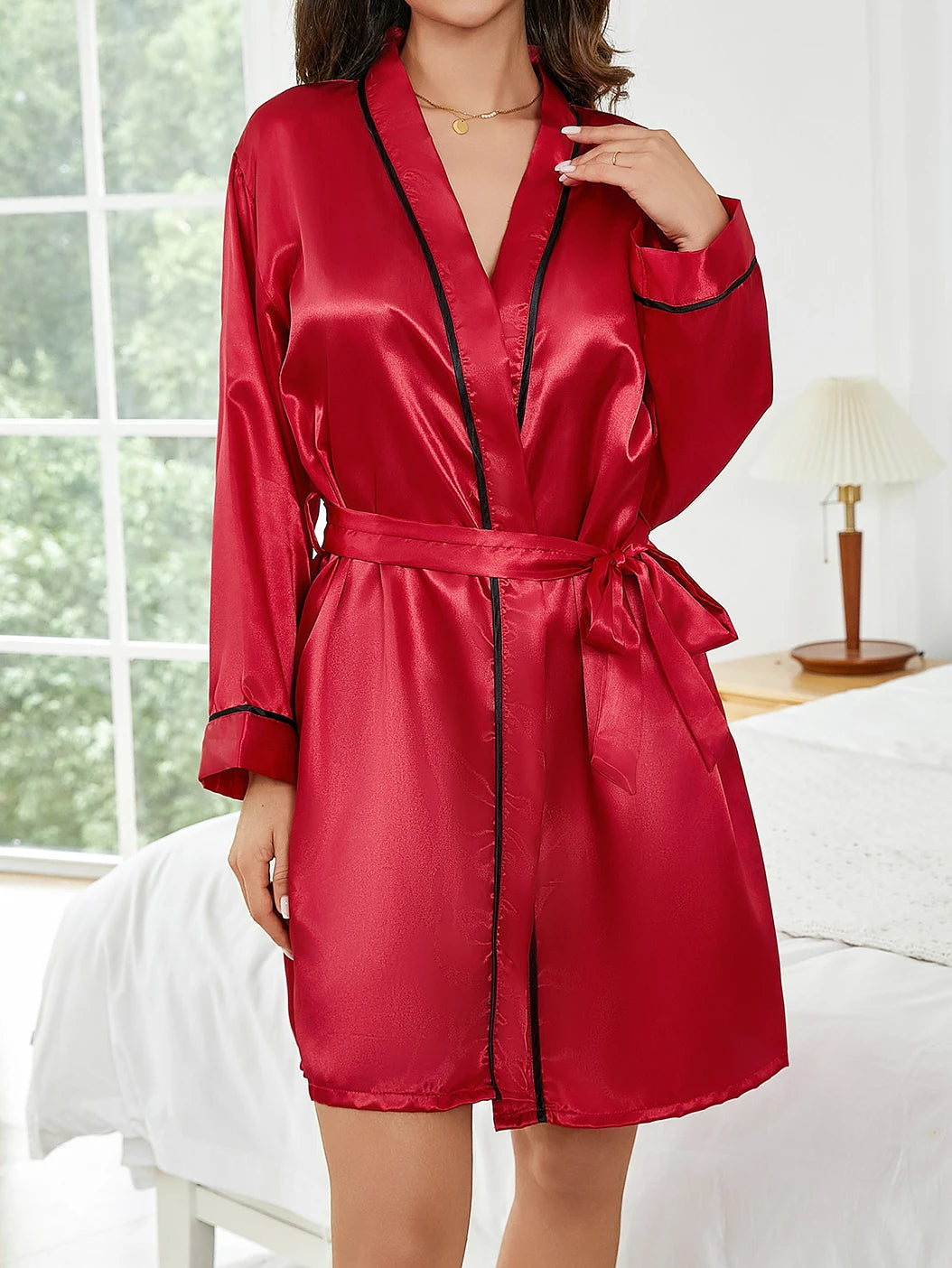 Womens Summer Thin Home Sleepwear Casual Bathrobe Fashion Nightwear Short Robe The Clothing Company Sydney