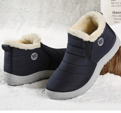 Men's Winter Ankle Boots – Slip-On Fur-Lined Waterproof Snow Shoes The Clothing Company Sydney