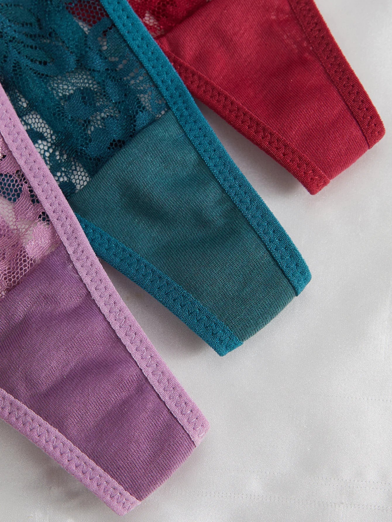 3 Pack Women's Lace Panties Underwear Adjustable Strap Floral Lace Sheer Mesh Thong G String The Clothing Company Sydney