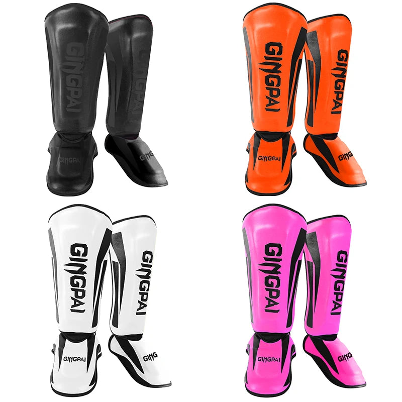 Muay Thai Kickboxing Boxing Shin Guard Pads Martial Arts Leg Protector Taekwondo Ankle Guards