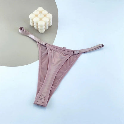 3 Pack Adjustable Satin Thong G-string Underwear Low Waist T Back Bow Lingerie Briefs The Clothing Company Sydney