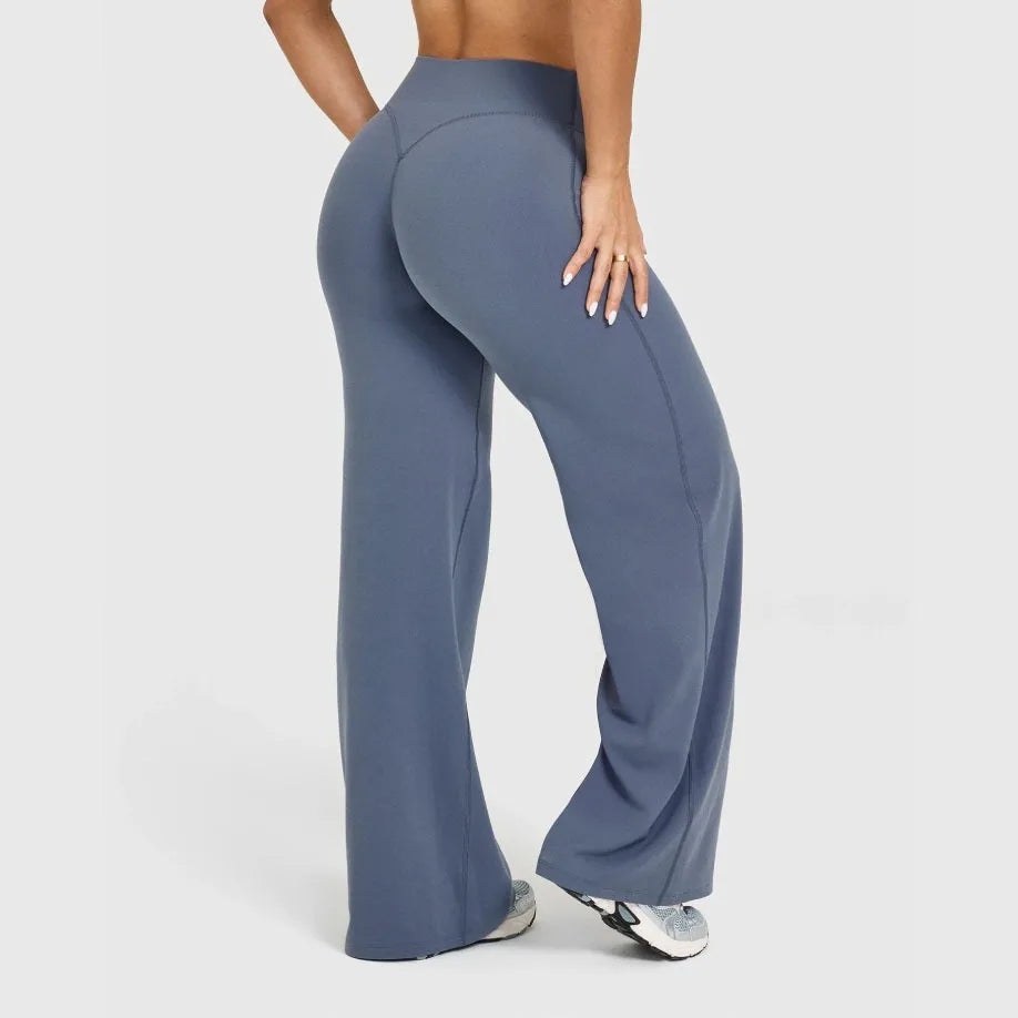 Straight Leg Bottoms Women's Mid-Waist Yoga Pants GYM Leggings Pilates Running Sports Trousers The Clothing Company Sydney