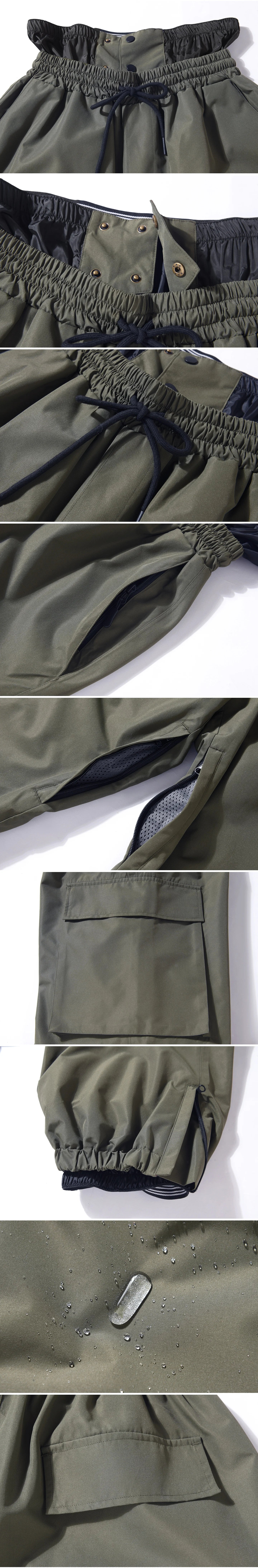 Loose Fit Men and Women Ski Bibs Bibbed Snowboard Pant Bibs SnowbSki Suit Pant Snowboarding Trousers