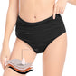 4-Layer Leak Proof Period Swimwear Bikini Bottoms Absorbent Beachwear Panties Plus Size Menstrual Swimsuit