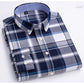 Men's Versatile Casual Checkered Oxford Cotton Shirts Single Pocket Long Sleeve Standard-fit Button Down Gingham Striped Shirt The Clothing Company Sydney