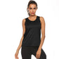 Women's Yoga Shirts Solid Sports Wear Fitness Gym Clothing Fit Top Workout Training Crop Tops Sleeveless Blouse T-shirts Quick Dry Top