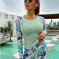 Tankini Women's Swimsuit Tropical Print Bikini Set Long Sleeve Swimwear Summer Shorts Beachwear Female Bathing Suit The Clothing Company Sydney