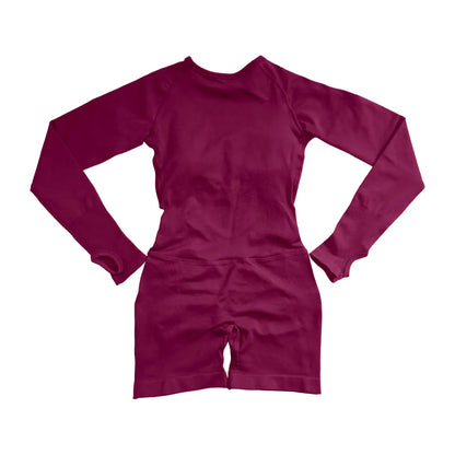 One Piece Active Long Sleeve Jumpsuit Women's Seamless Backless Yoga Gym Playsuit The Clothing Company Sydney