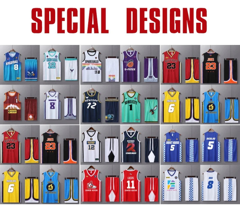 Mens Womens Kids Basketball Jersey Personalized Custom Boys Girls Basketball Uniform Sets  Breathable Basketball Singlet