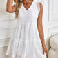 Summer Fashion Women's Mini Dress Casual White Sleeveless High Waist Beach Cotton Short Dress