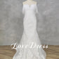 Mermaid Lace Sweetheart Off The Shoulder Bride Gowns With Train Backless Button Wedding Dress