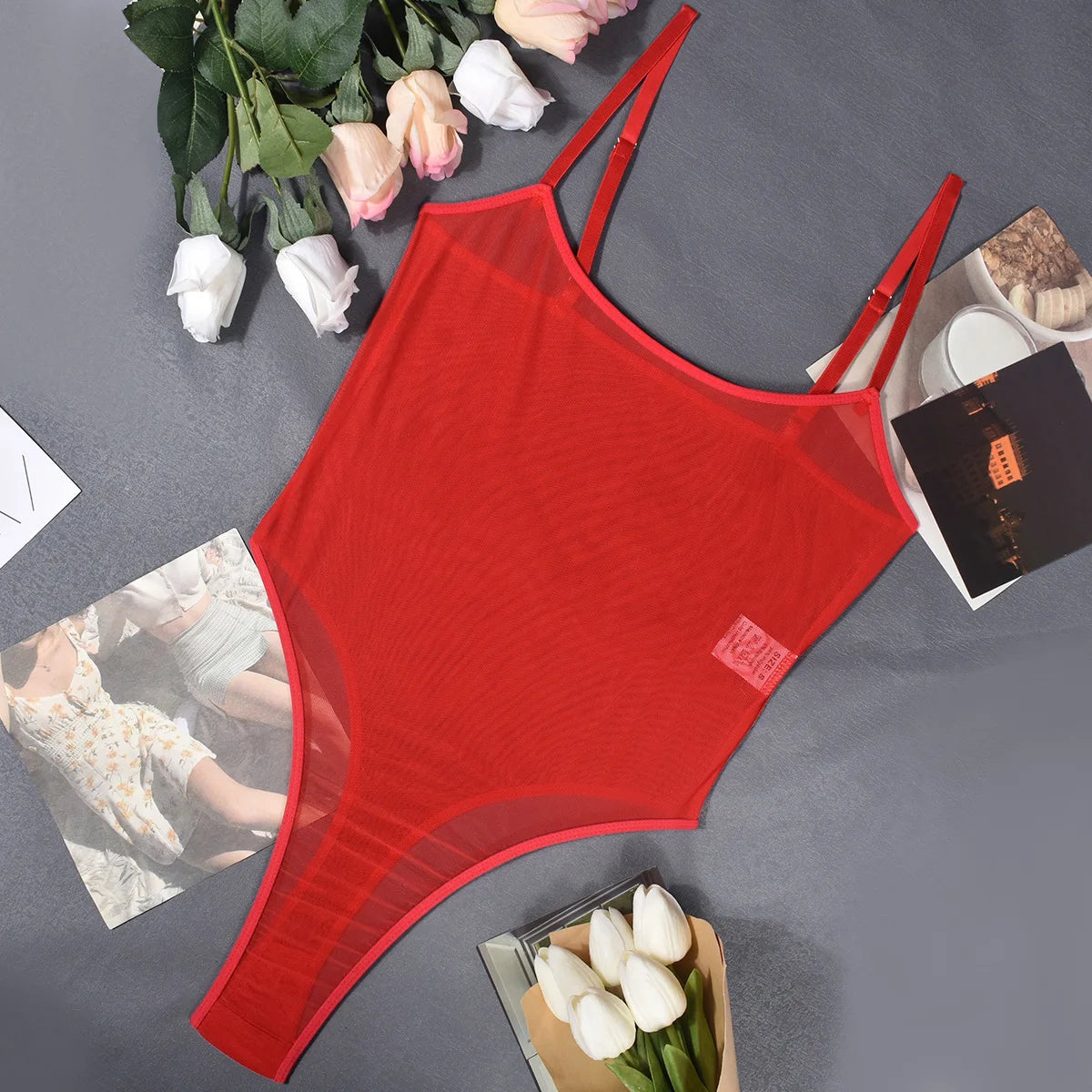 Tight-Fitting Casual Mesh Bodysuits Underwear Transparent Bodysuits The Clothing Company Sydney