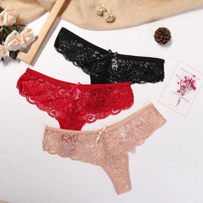 Lace Thong Women Low Waist Panties Transparent Underwear Hollow Out Female Lingerie Elasticity Comfortable Underpants The Clothing Company Sydney