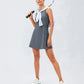 Tennis Dress With Separate Shorts Sleeveless Golf Sport Skirts Set with Pockets Training Running Fitness Badminton Dress