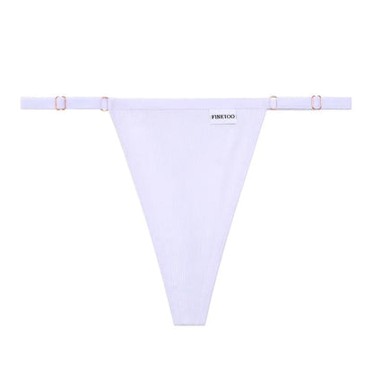 5 Pack Adjustable Women's Panties Cotton Panties Solid Low Waist Seamless Thongs Underpants Women Lingerie Set The Clothing Company Sydney