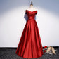 Elegant Formal Boat Neck Satin Wedding Bridesmaid Maxi Long Prom Evening Cocktail Party Summer Dresses