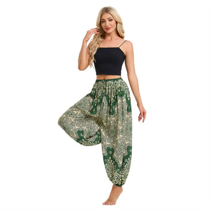 Boho Yoga Pants Women Hippie Harem Printed Dye High Waist Beach Wear The Clothing Company Sydney