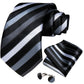 Designer Striped Silk Classic Ties For Men Wedding Accessories Gift For Men Neck Tie Set Pocket Square Cufflinks Set