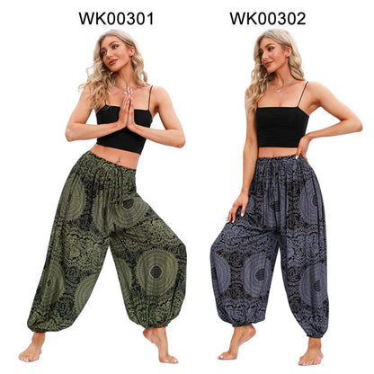 Boho Yoga Pants Women Hippie Harem Printed Dye High Waist Beach Wear The Clothing Company Sydney