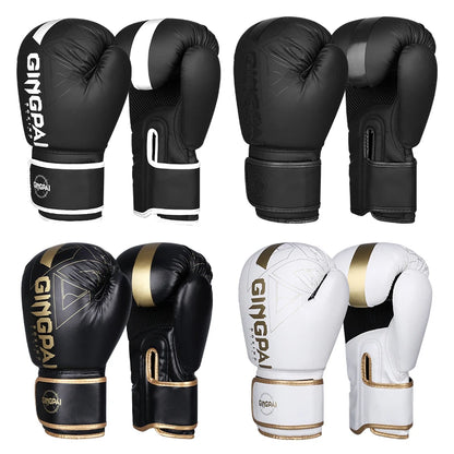 Adults and kids PU Muay Thai boxing gloves for MMA, kickboxing, and training in protective padded design