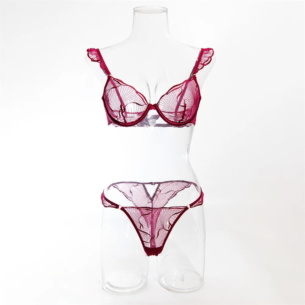 2 Piece Transparent Bras Sets Fancy Mesh See Through Bras And Thongs Suit Sensual Lingerie Set The Clothing Company Sydney