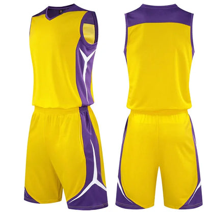 2 Piece Sportswear Basketball Jersey Shorts Set Blank custom Men Women Kids Basketball Uniforms