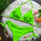 Women's Bikini Swimsuit Women's Split Lace-up Sexy Swimsuit 2-piece Set