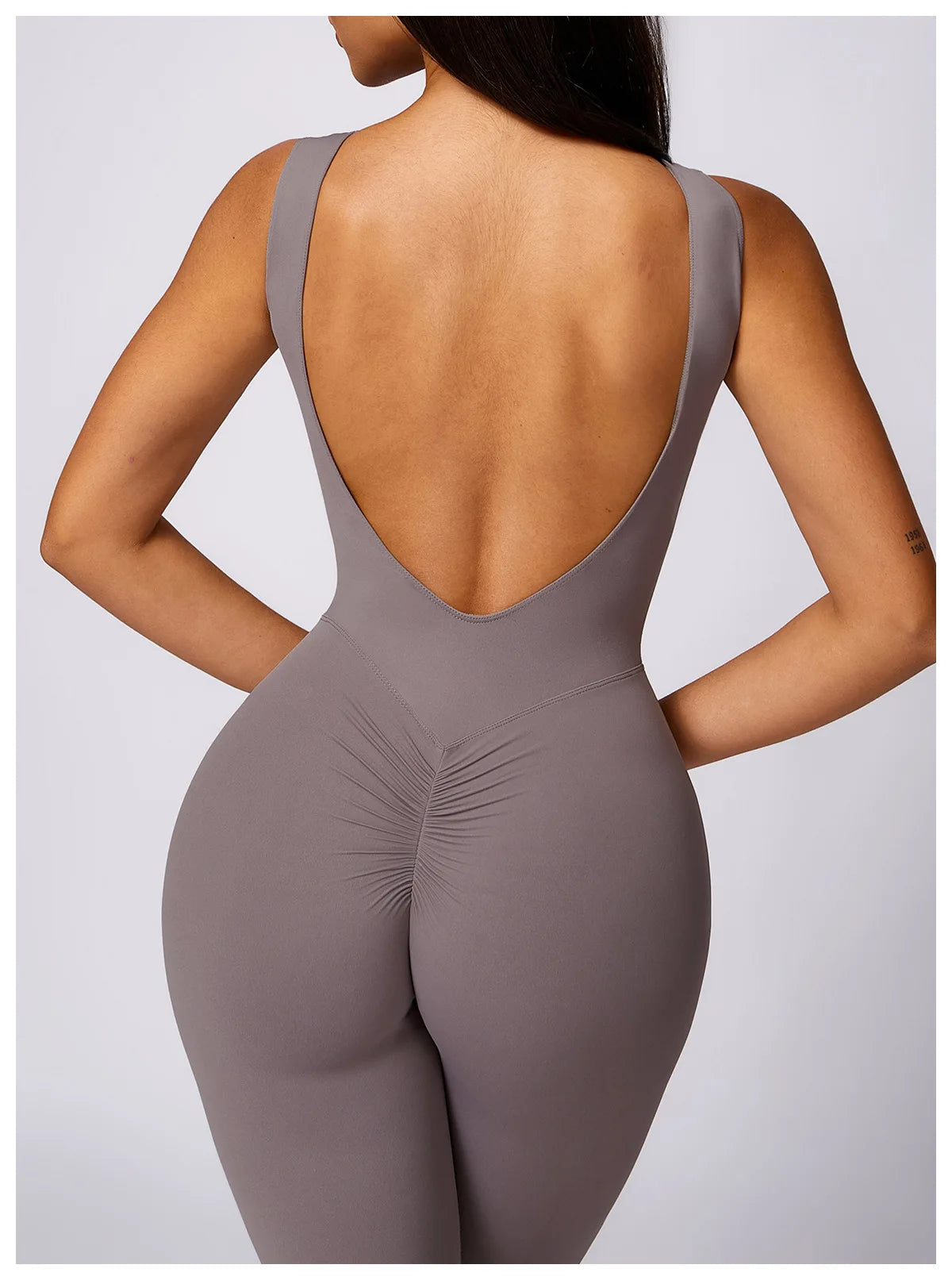 Women's V Back Jumpsuit Gym Set Sports Jumpsuit Training Yoga Suit Fitness Rompers Stretch Workout Bodysuits Sportswear