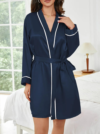 Womens Summer Thin Home Sleepwear Casual Bathrobe Fashion Nightwear Short Robe The Clothing Company Sydney