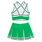 Women's Cheerleading Uniform Cosplay Set Backless Crop Top Mini Pleated Skirt Carnival Party Halloween Costume