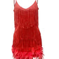 Summer Pink Party Dress Evening Luxury Women's Tassel Fringed Bodycon Dress Club Outfit The Clothing Company Sydney