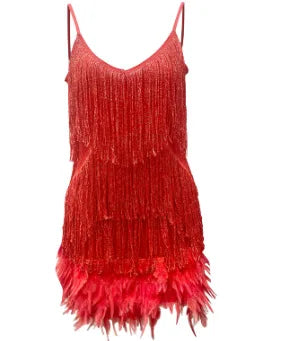 Summer Pink Party Dress Evening Luxury Women's Tassel Fringed Bodycon Dress Club Outfit The Clothing Company Sydney