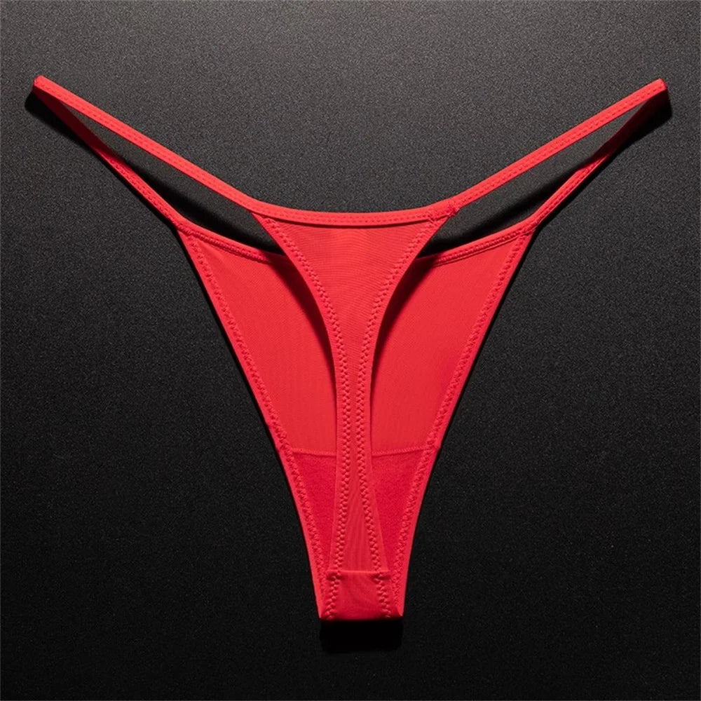 High Slit Leopard Print Thong Ice Silk Seamless Underwear One-piece Fitness Plus Size G-strings The Clothing Company Sydney