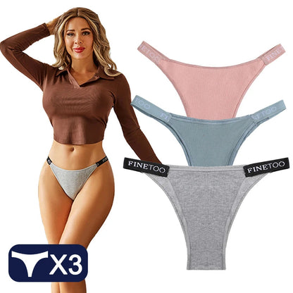 3 Women Cotton Panties Briefs Underpants Female  Thongs Women's T-Back Intimate Lingerie Underwear The Clothing Company Sydney